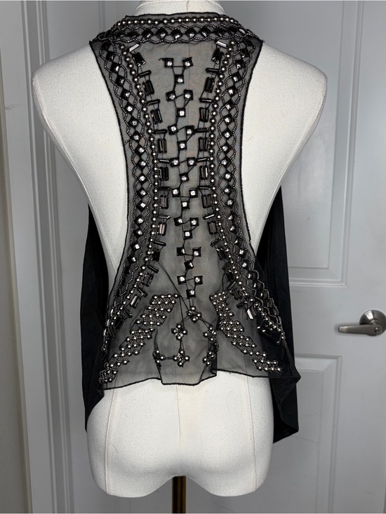None Jackets & Blazers - Vintage Y2K Beaded Vest Size M rave indie sleaze layering piece